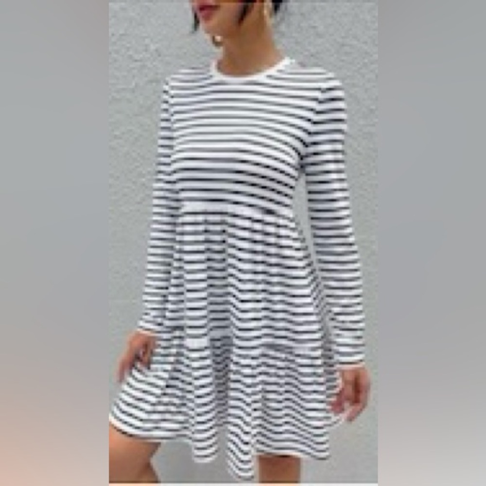 Striped Long Sleeve Dress